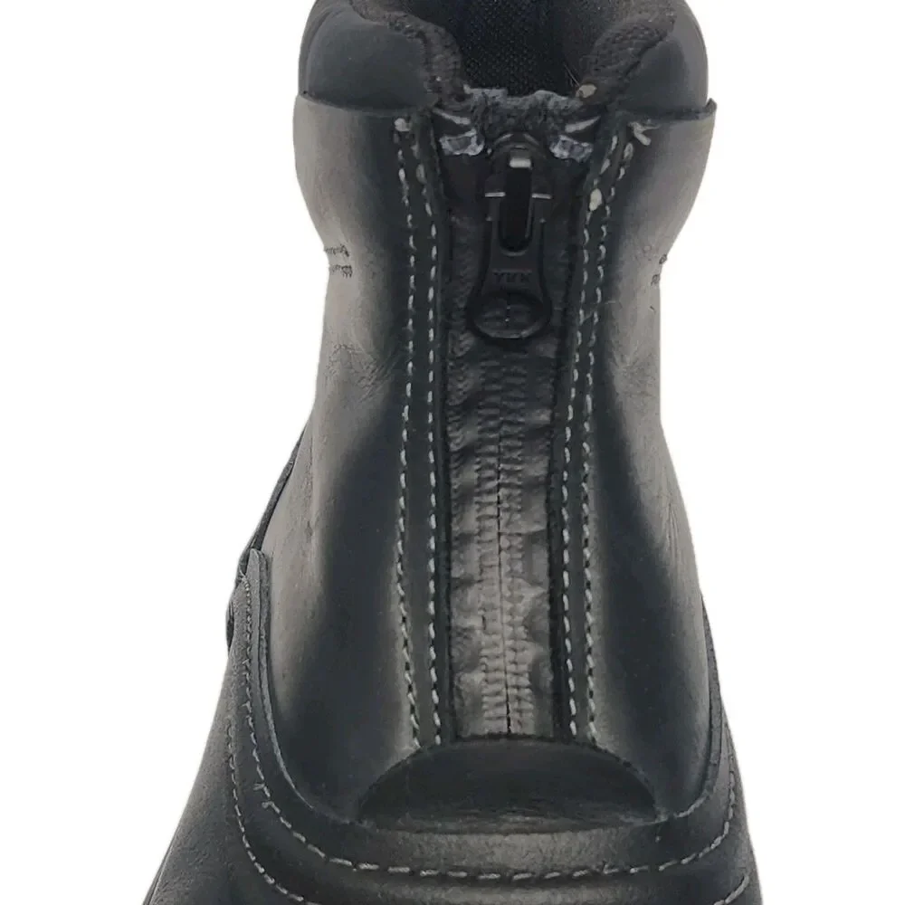 Clarks Collection Boots Black Waterproof Zip Women Sz 7.5 Duck Muck Ankle Flat